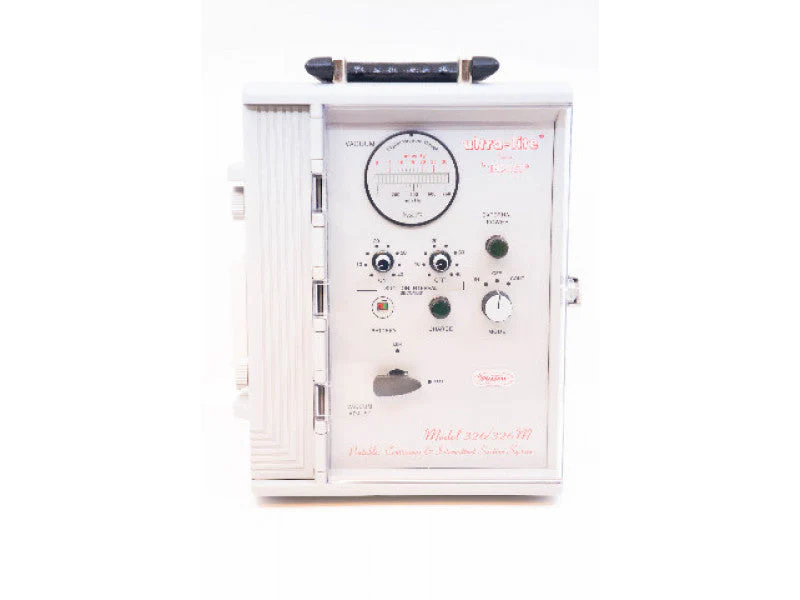 Impact 326m model.(https://usa-supply.com/products/copy-of-impact-model-326-326m-portable-impact-ultra-lite-intermittent-suction-system-used?srsltid=AfmBOoo0yIP1hjvO8QkxWF2_ofQNw8j7V0QndDHvQxdd81Y3PtSyEx6L)