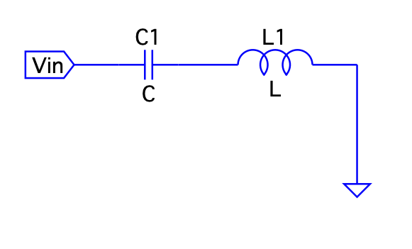 A CL circuit connected in series