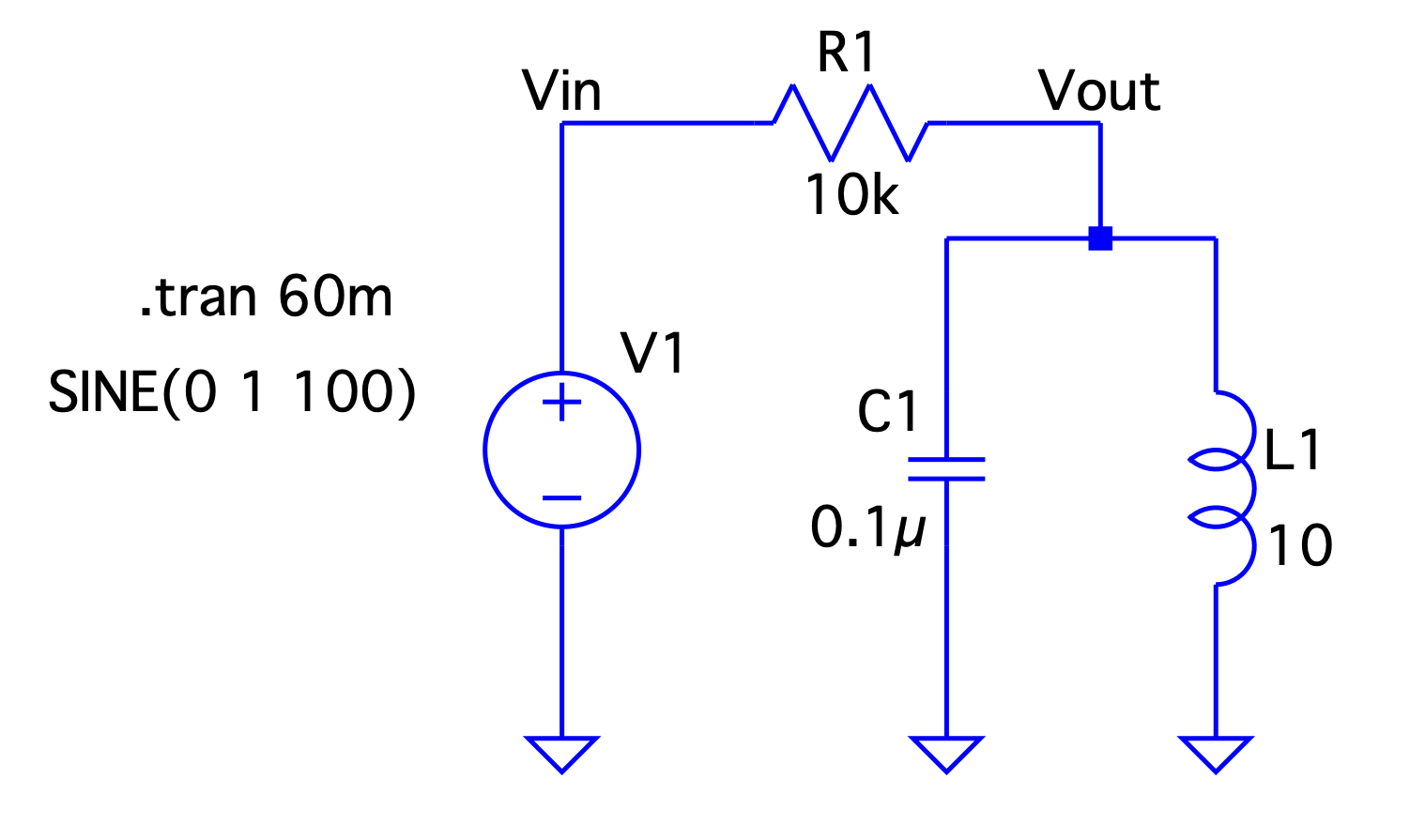 Resistor and capacitor connected parallel to the inductor forming a resonance circuit.